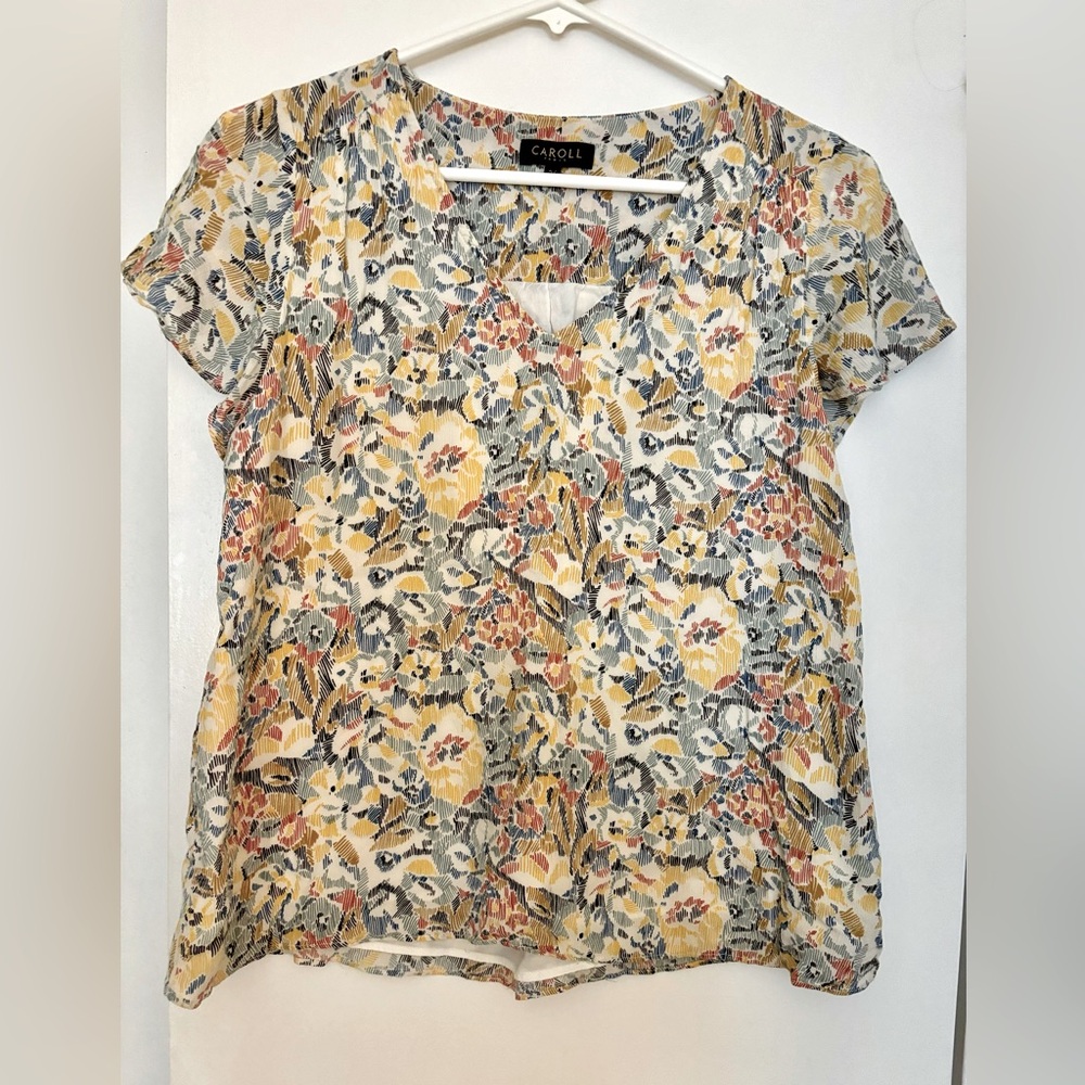 CAROLL Paris multi colored floral blouse